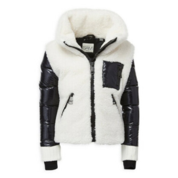 SAM. Wylie Colorblock Pattern Down Jacket - size M - Picture 9 of 13